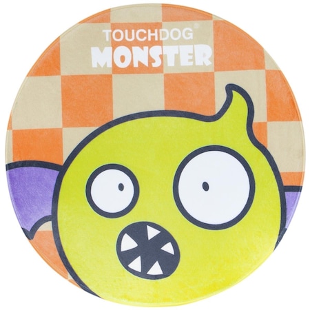 Touchdog Cartoon Flying Critter Monster Rounded Cat & Dog Mat Yellow Monster One Size PB104
